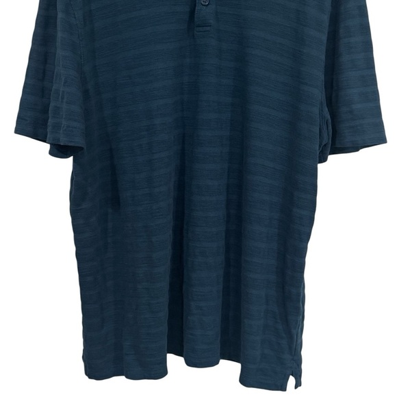 John Varvatos Textured Marine Blue Soft Knit Polo Men’s Size L - Picture 4 of 11